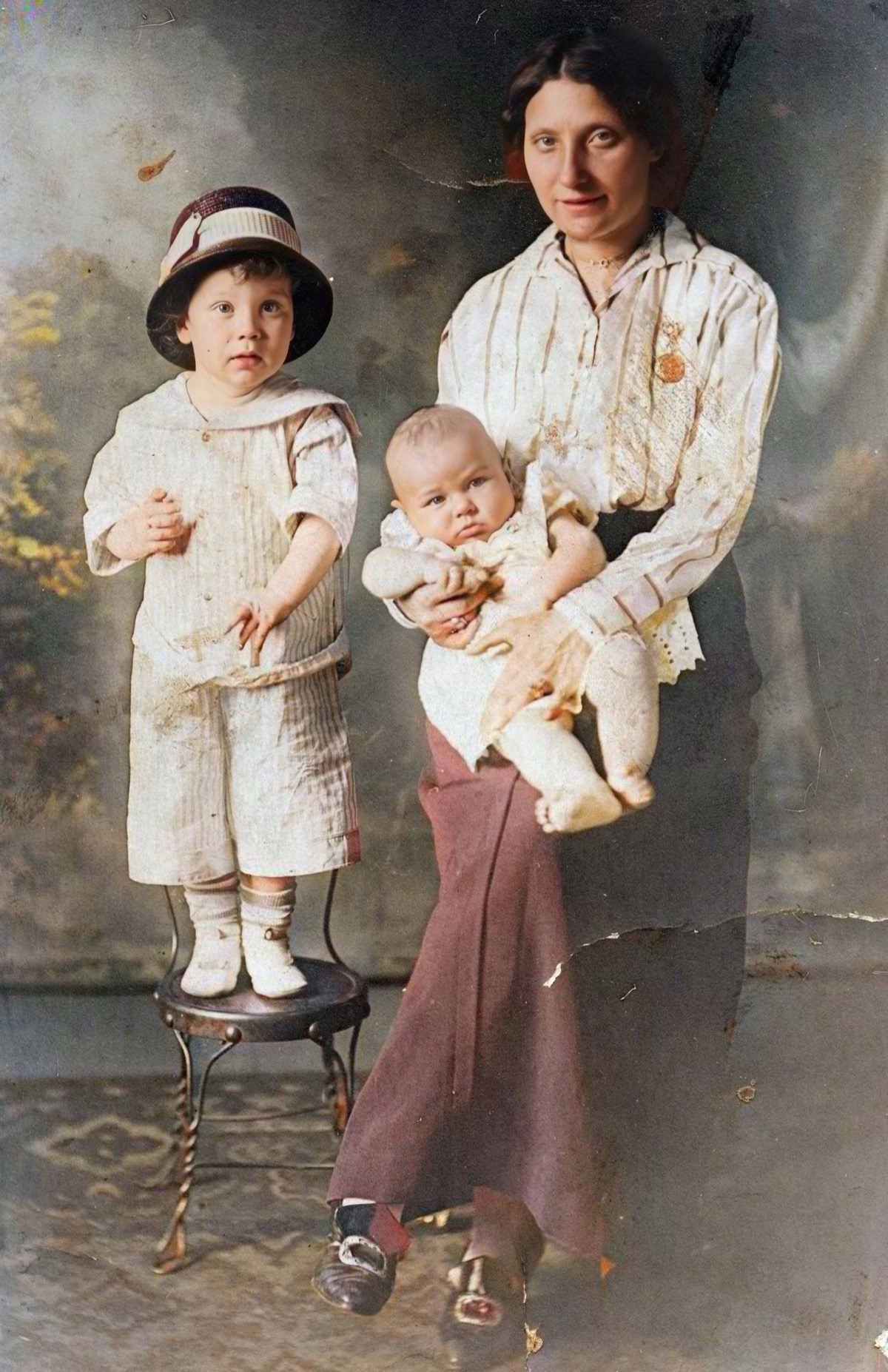 Becky with Ben and baby Hy